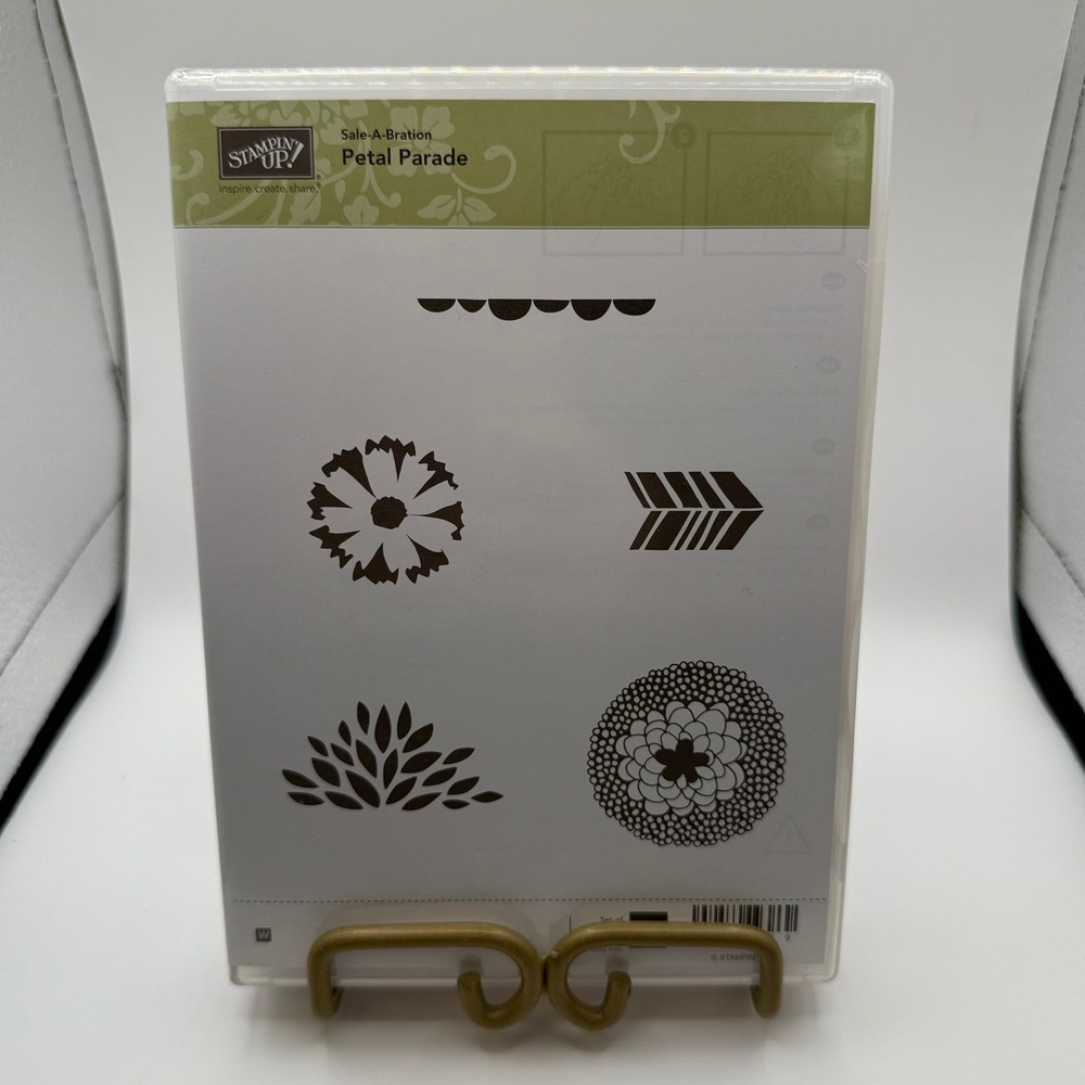 Stampin Up Wood Block Petal‎ Parade Rubber Stamp Set